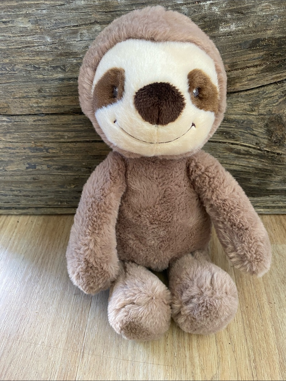 Plush Sloth Stuffed Animal - Soft Brown Cuddly Toy. eco friendly
